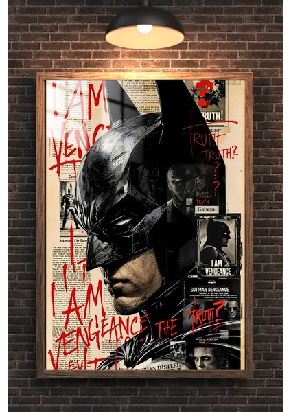 Batman Tasarım Çerçeveli Metal Poster Tablo fırsatları