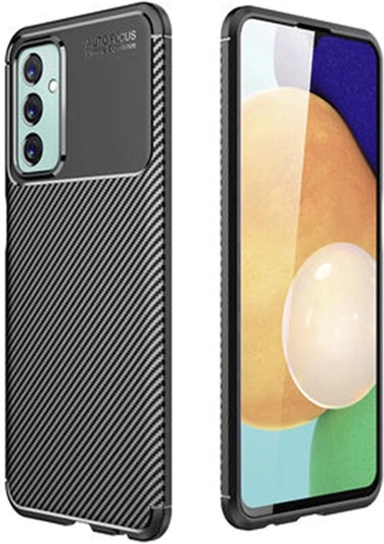 Samsung Galaxy M23 Kılıf Auto Focus Karbon Kapak - Siyah