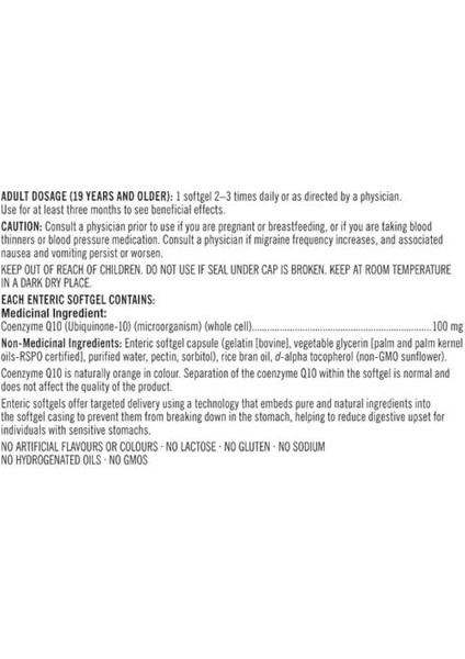Coenzym Q10 100 Mg 300 Softgels fiyatları