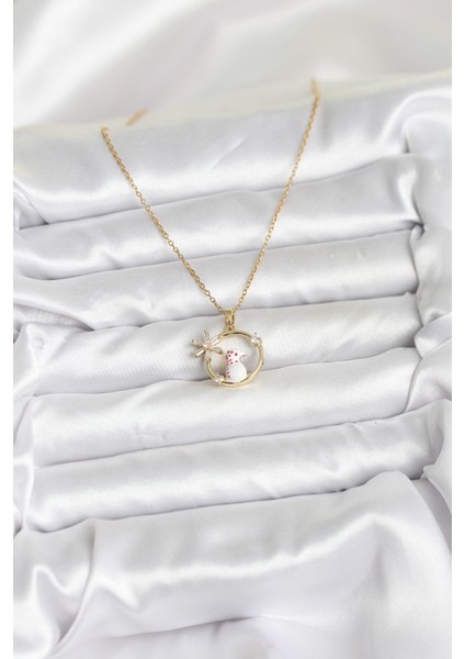 316L Çelik Zincir Zirkon Taşlı Yılbaşı Temalı Kadın Kolye fiyatları