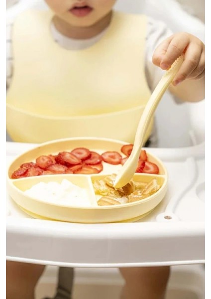 Ieg® Sarı 3’lü Silikon Yemek Seti – Önlük + Diş Kaşıyıcılı Kaşık + Vakumlu Tabak indirimleri