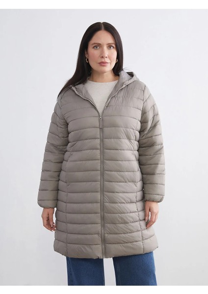 Lcwaıkıkı Classic Kahverengi Kapüşonlu Kadın Şişme Mont fiyatları