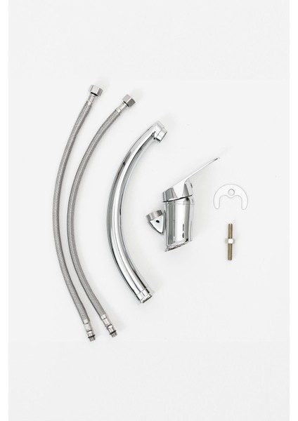 3'lü Modern Krom Kuğu Batarya Seti | 40'lık | Pirinç | Garantili | Lüx ve Şık Armatür