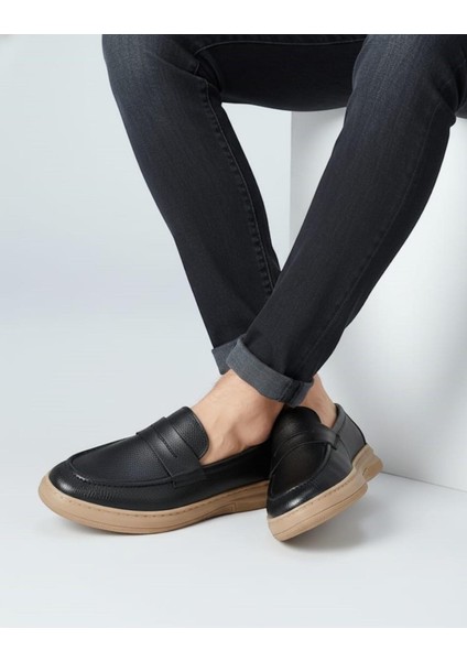 Black Flother Hakiki Deri Rahat Kalıp Kauçuk Taban Erkek Günlük Ayakkabı fiyatları