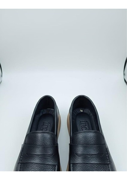 Black Flother Hakiki Deri Rahat Kalıp Kauçuk Taban Erkek Günlük Ayakkabı modelleri