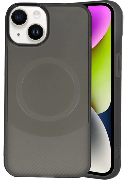 Iphone 14 Kılıf Maya Karbon Kapak - Siyah