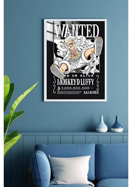 Monket D. Luffy Wanted Tasarım Çerçeveli Metal Poster Tablo fiyatları