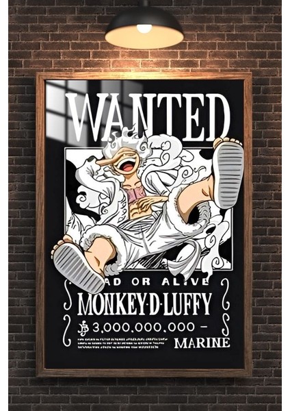 Monket D. Luffy Wanted Tasarım Çerçeveli Metal Poster Tablo fırsatları
