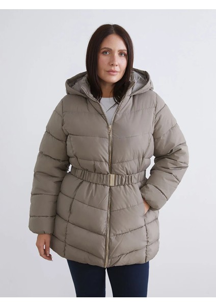 Lcwaıkıkı Classic Kahverengi Kapüşonlu Kadın Şişme Mont fiyatları