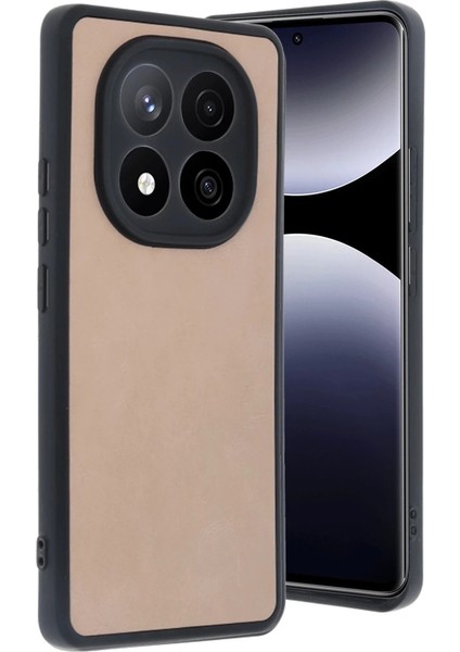 Xiaomi Redmi Note 14 Pro 4g Kılıf Aras Deri Kapak - Pudra