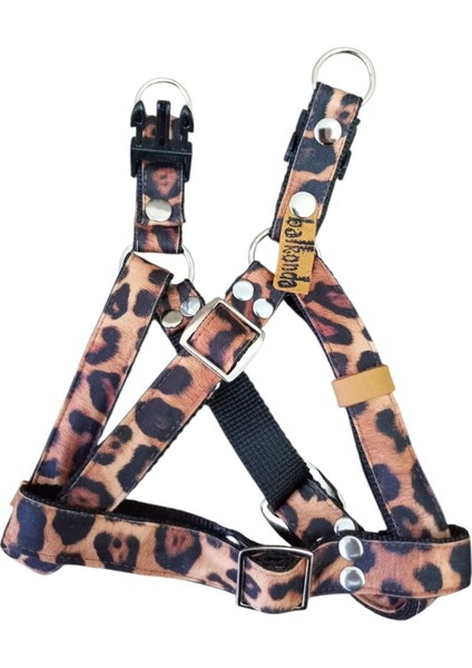 Köpek Göğüs Tasması Minik, Küçük Irk Ayarlamalı Kolon Kordon Leopar Desen fırsatları