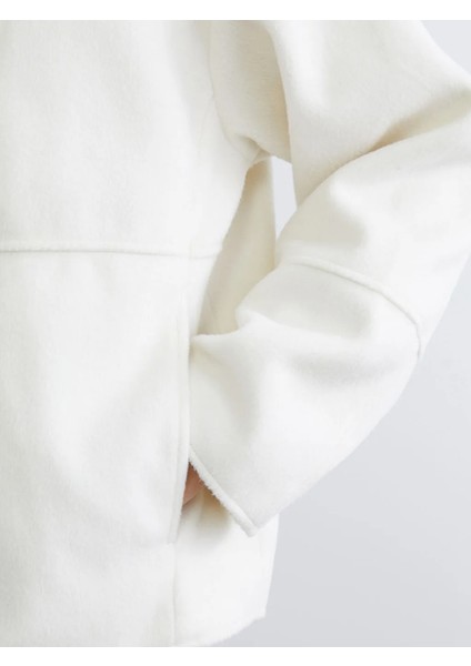 Lcw Modest Ekru Dik Yaka Kadın Kaşe Mont modelleri