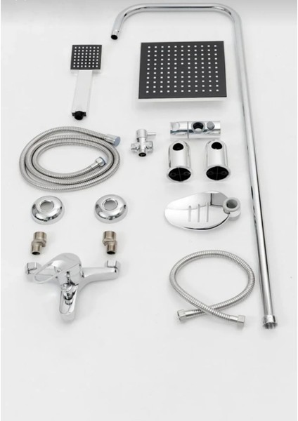 Krom Robot Duş Seti Banyo Bataryası 2 Li Set fiyatları