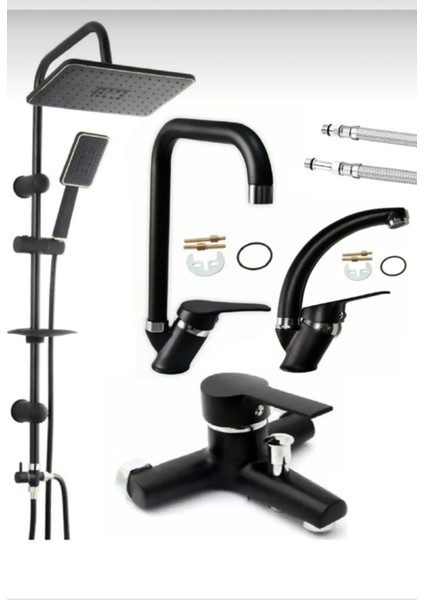 Siyah Duş Robotu 4 Lü Set