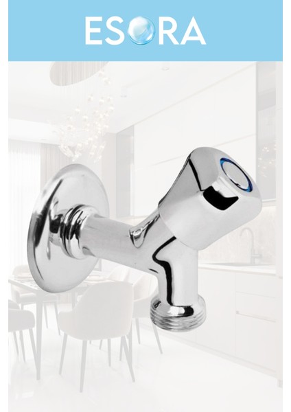 Krom Pirinç Volonlu Çamaşır Musluğu