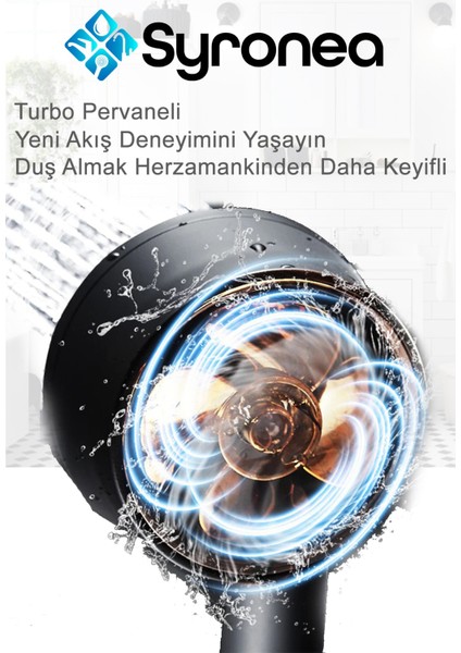 Mat Siyah 3'lü Banyo Duş Seti 5 Fonksiyonlu Örgülü Hortumlu Tutacaklı Set fırsatları