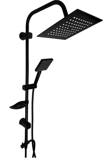 Siyah Lüks Paslanmaz Tepe Robot Duş Başlığı Seti Farah fiyatları