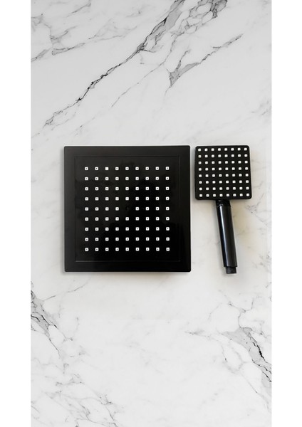 Siyah Lüks Paslanmaz Tepe Robot Duş Başlığı Seti Farah modelleri