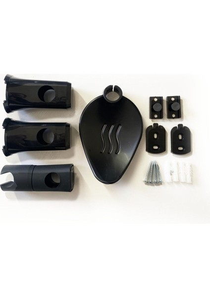 Siyah Lüks Paslanmaz Tepe Robot Duş Başlığı Seti Farah indirimleri