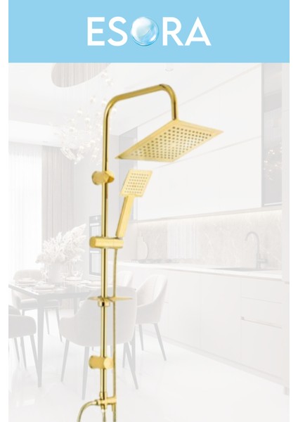 Gold Kare Robot Duş Seti , Banyo Bataryası 2’li Set fiyatları