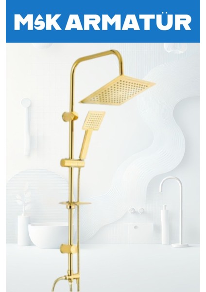 Kare Gold Duş Seti 1.sınıf