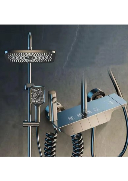 Siyah Piyano Duş Seti