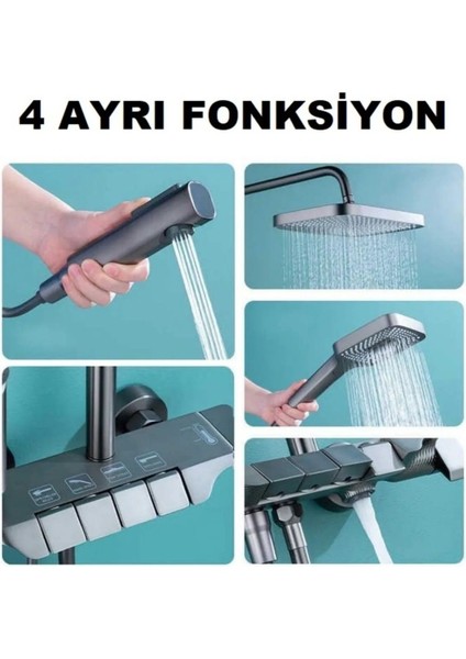 Siyah Piyano Duş Seti modelleri