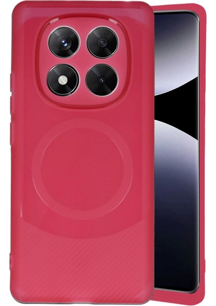 Xiaomi Redmi Note 14 Pro 4g Kılıf Maya Karbon Kapak - Bordo