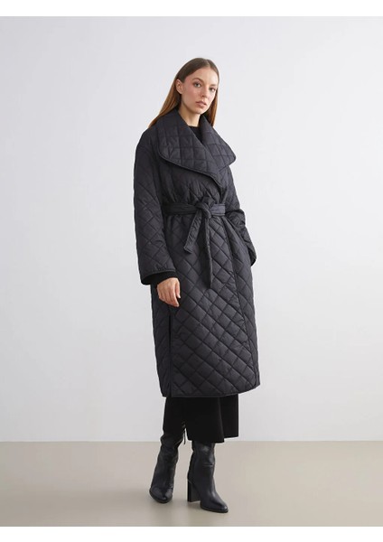 Lcw Modest Siyah Ceket Yaka Kapitone Kadın Şişme Mont fiyatları