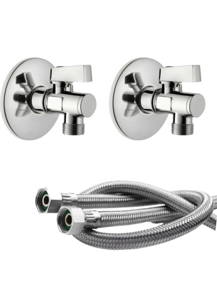 Krom 2 Li Taharet Musluğu 70 cm Flex