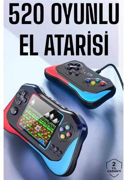 Gamepad Joystick Nostalji 500 Oyunlu 2 Li Atari Gamebox Oyun Konsolu Sup Atari fiyatları