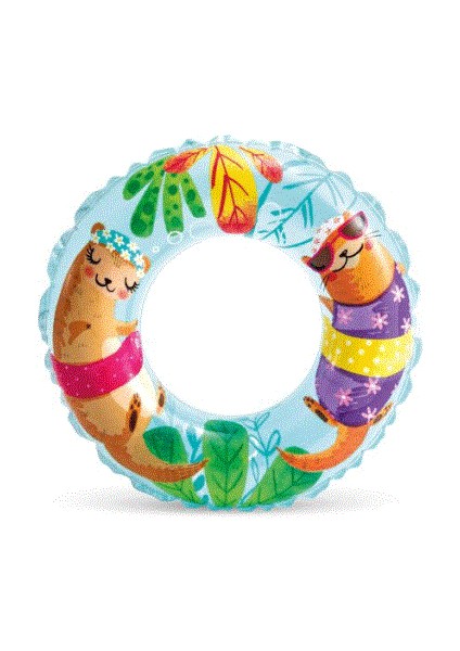 IS59242 Şeffaf Baskılı Simit 61 cm - Vardem Oyuncak fırsatları