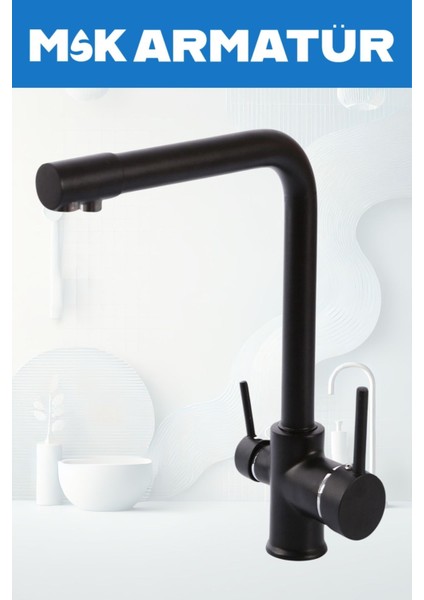 Lüx Siyah Krom 3 Yollu Arıtma Bataryası indirimleri