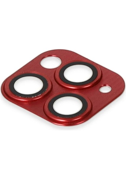 Bfs iPhone 11 Pro Max Pers Alüminyum Kamera Lens - Kırmızı fırsatları