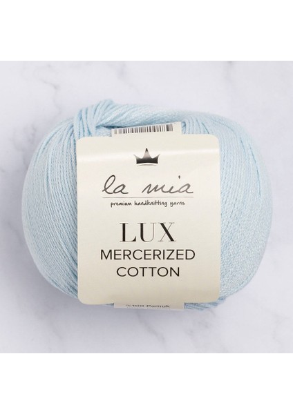 La Mia Lux Mercerized Cotton Bebe Mavi El Örgü Ipi - 79 - 33748