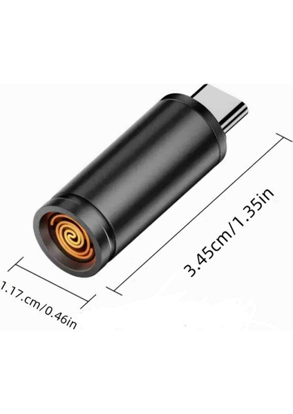 Type-C Çakmak, Telefon, Powerbank, Araç, Type-C Cihazlarla Uyumlu, Siyah Renk indirimleri