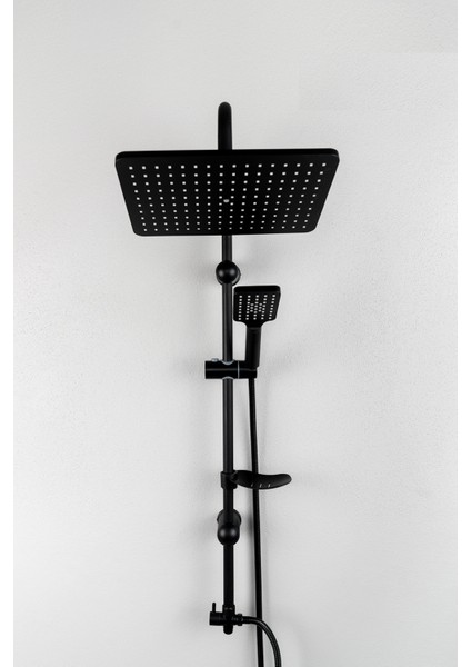 Siyah Duş Tepe Yağmurlama Robot Seti ve Krom Banyo Bataryası Mix-2'li Set modelleri