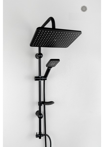 Siyah Duş Tepe Yağmurlama Robot Seti ve Krom Banyo Bataryası Mix-2'li Set indirimleri