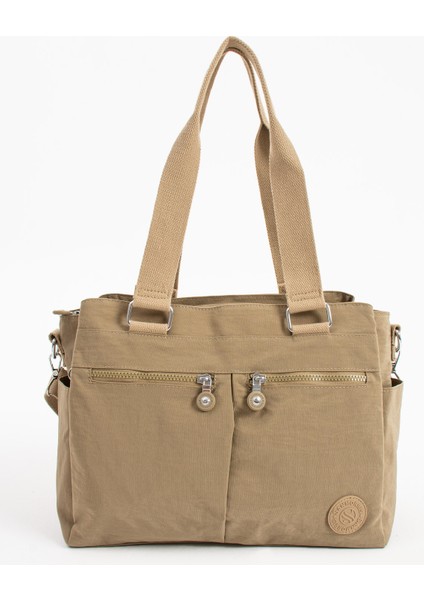 3026 Büyük Boy, Çok Bölmeli, Su Geçirmez Tasarımlı, Çapraz ve Omuz Askılı Haki Renk Çanta indirimleri