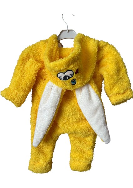 Sarı Tavşan Tulum – Peluş Kumaşlı Bebek Kışlık Kostüm fırsatları