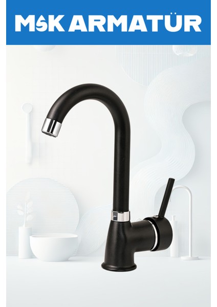 Full Siyahrobot Siyah Krom Armut Eviye Lavabo Banyo Bataryası Çeşmesi fırsatları