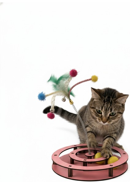 Kedi Oyuncağı Interaktif Döner Toplu – Tüylü Yaylı Kedi Oyun Seti – Hareketli Toplu Kedi Aktivite Oyuncağı modelleri