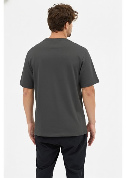 Erkek Premium Kalite Yoğun Dokulu Pamuklu T-Shirt Koyu Gri M101-R0220-04 modelleri
