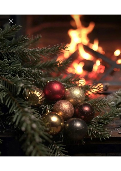 Yılbaşı Ağacı Lüks Top Süs 8 cm 50 Adet modelleri