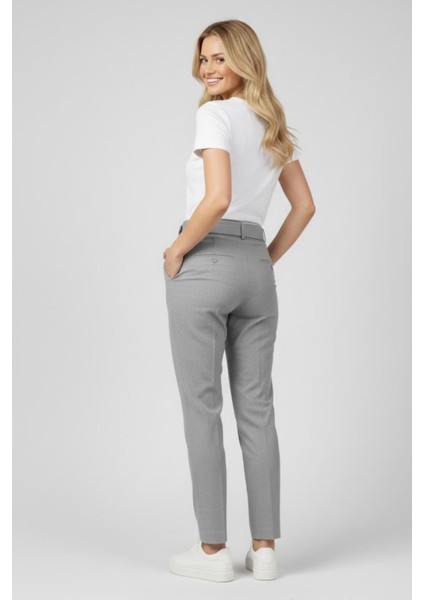 Kadın Gri Kemerli Kumaş Pantolon M1792 Gri fırsatları