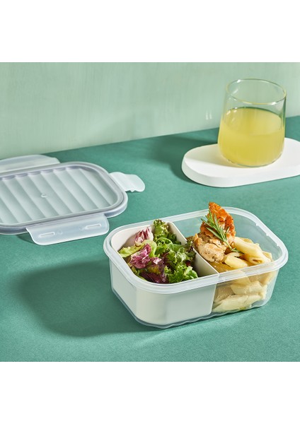 Bölmeli Saklama Kabı Qlux Bölmeli Sızdırmaz Saklama Kabı 1000 ml L-00941 Bpa Içermez