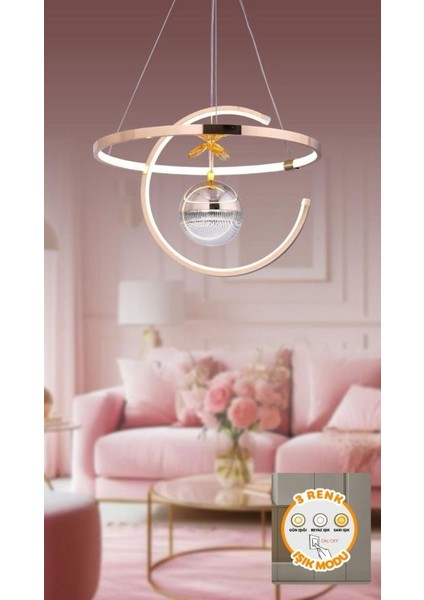 Hilal Tekli Gold Avize