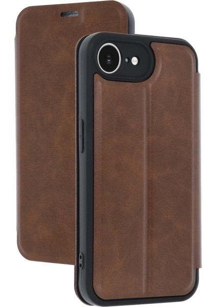 Iphone 16E Kılıf Flip Cover - Taba