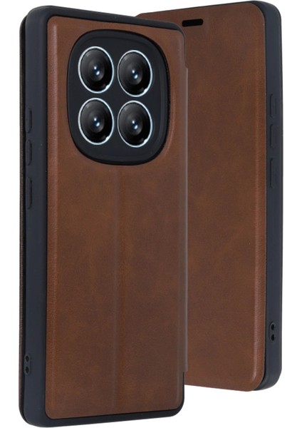 Xiaomi Redmi Note 14 Pro 4g Kılıf Flip Cover - Taba