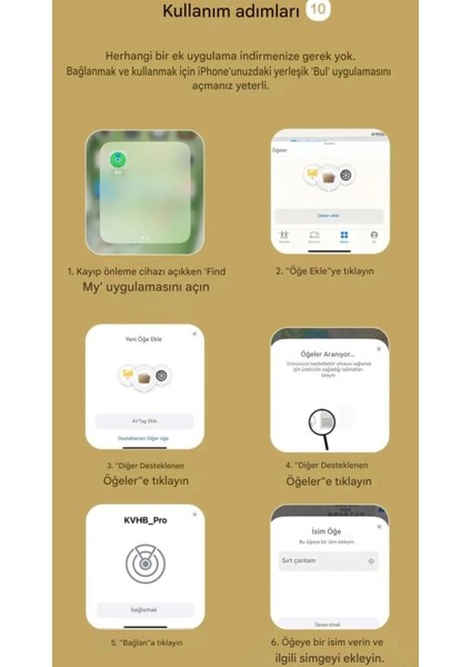 Apple Find My Uyumlu Akıllı Bluetooth Takip Cihazı | Gps Konum Etiketi | Apple İphone İçindir Sağlam Orjinal modelleri